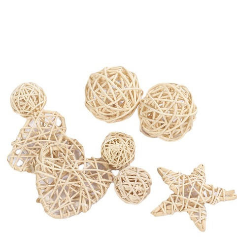 Wooden Vine Ball, Rabbit Golden Bear Chewing Toy, Hamster and Chinchilla Chewing Decor, Rabbit Pet Supplies