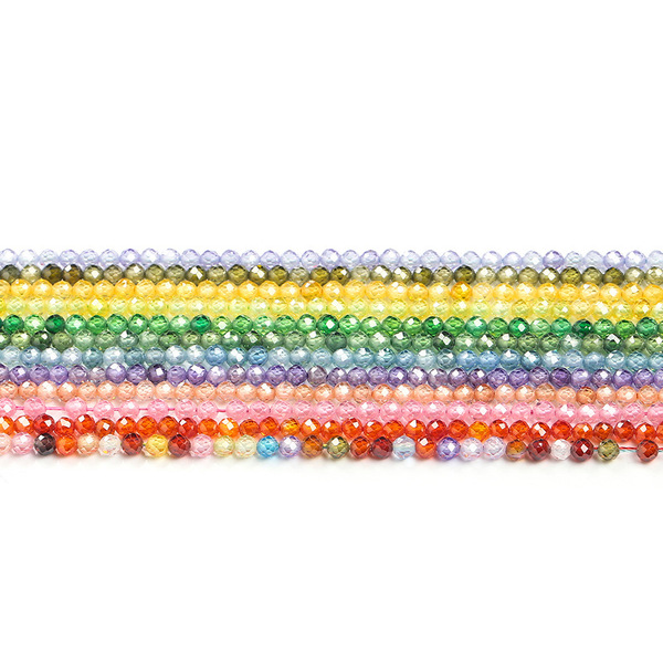 round beads with zircon