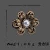 Six-petal flower bronze color