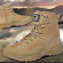 跨境四季男士透气战术靴特种兵户外徒步训练作战靴男士沙漠靴