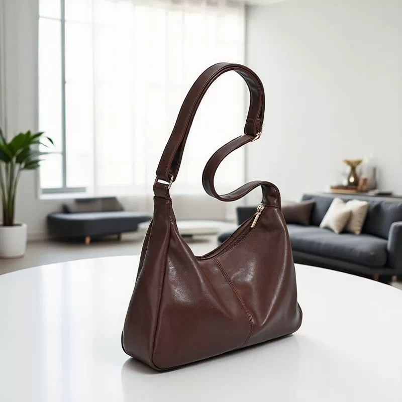One-Shoulder Bag, Polyurethane with Genuine Leather Trim, Capacious Design, Multiple Colors