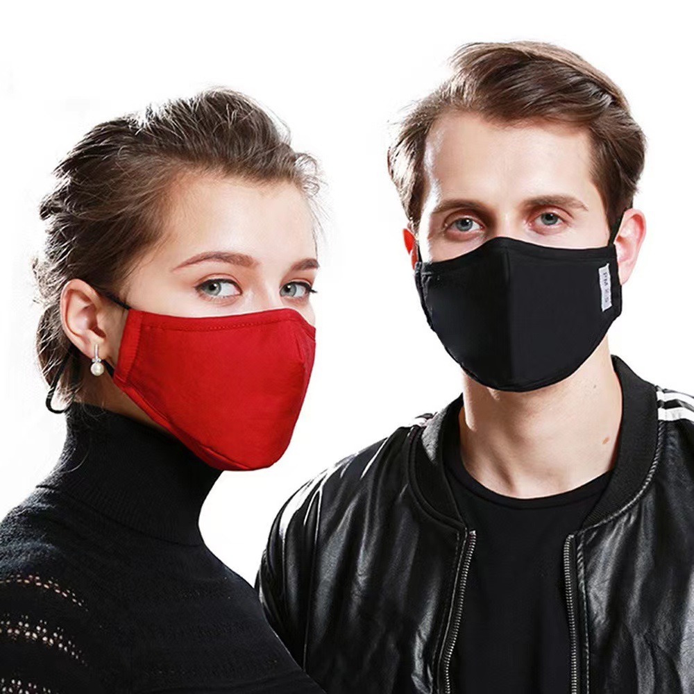 black cotton fashionable keep warm winter medical mask for men and…