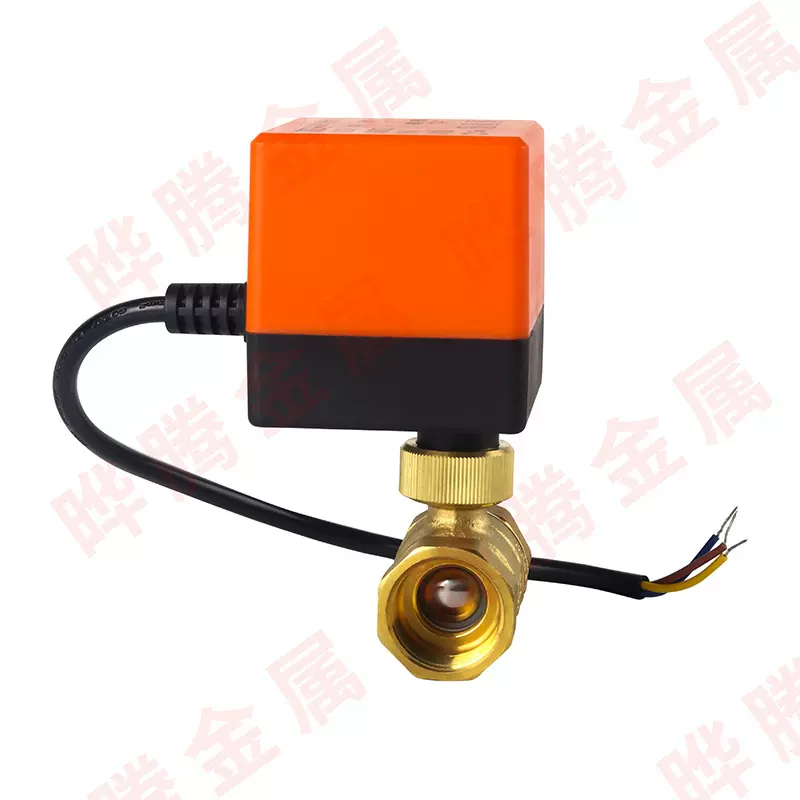 现货DC12V24V中央空调风机盘管太阳能电动阀三线两控二线断电复位