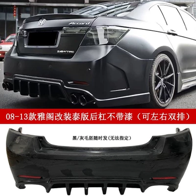 Big Surrounded Modified Wide-Body Rear Bumper, American - one-thai-version-rear-bumper-2-double-exhaust-outlets-without-paint