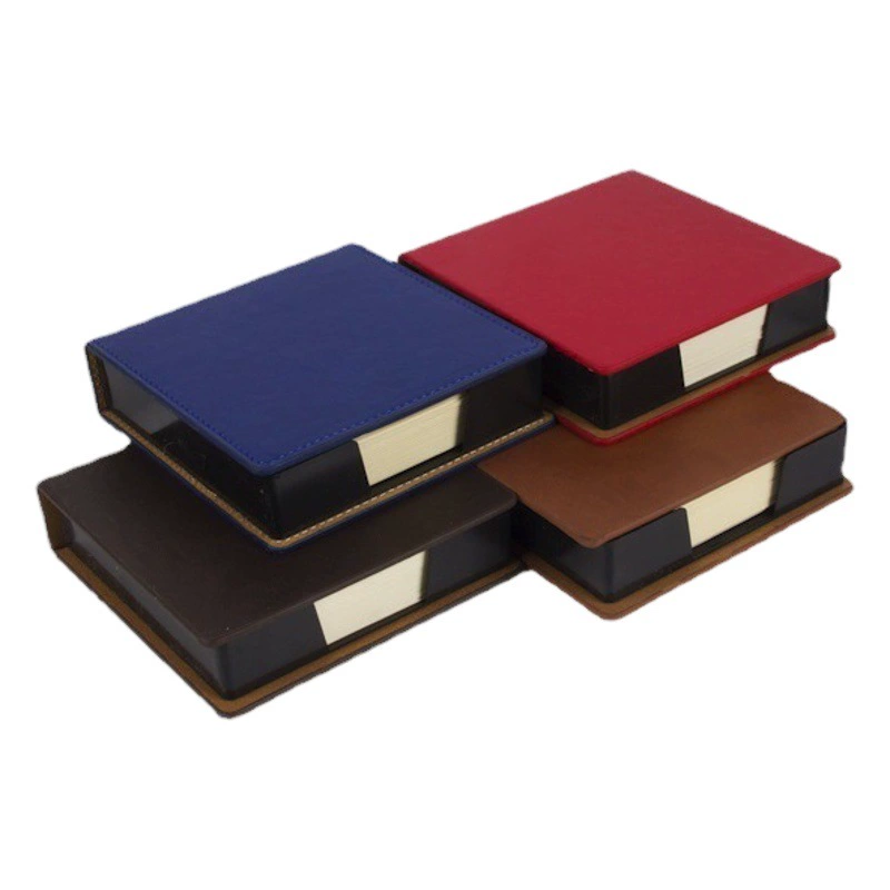 Оптовый бизнес-офис ПУ пластиковая коробка для заметок творческая мини-Коробочная коробка для заметок из кожи с логотипом