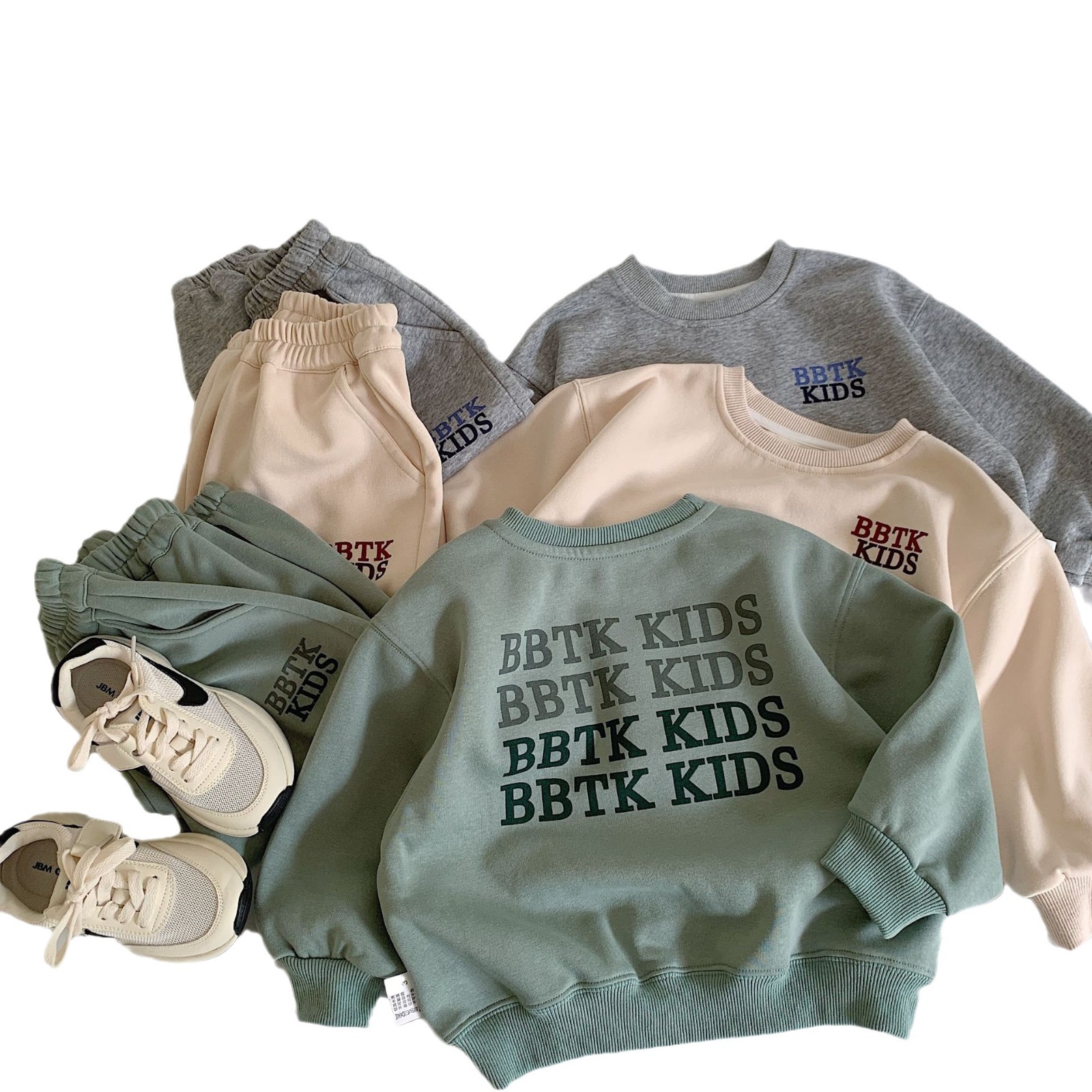 Mei Bao set infantil 2025 primavera nuevo niño letras chaqueta pantalones deportivos para niños dos piezas set