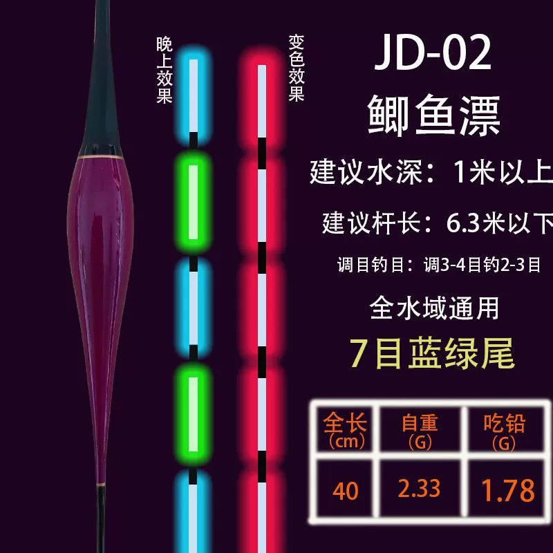 Gravity induction bite hook color luminous luminous bleaching high -sensitive carp floating floating flashes, flashes, luminous electronic fish drift