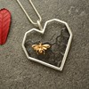 Fashionable two-color pendant heart-shaped, necklace, sweater, suitable for import, European style