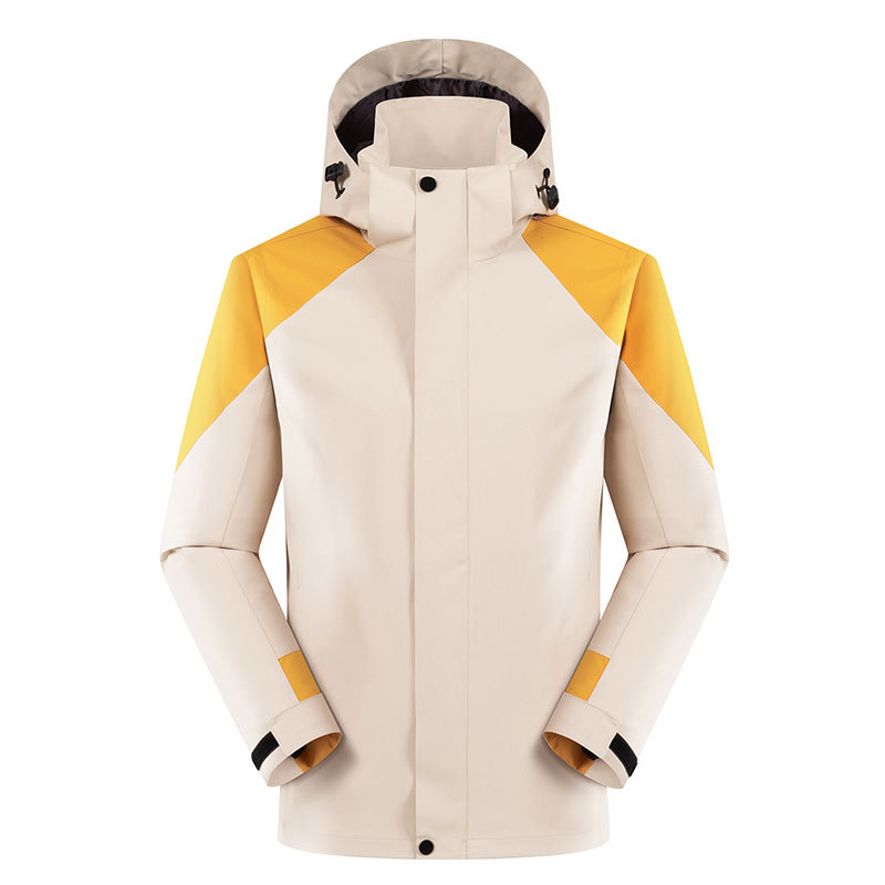 Senderismo al aire libre chaqueta a juego de color de una sola capa otoño hombres y mujeres ropa de trabajo soft shell a prueba de viento impermeable chaqueta de alpinismo