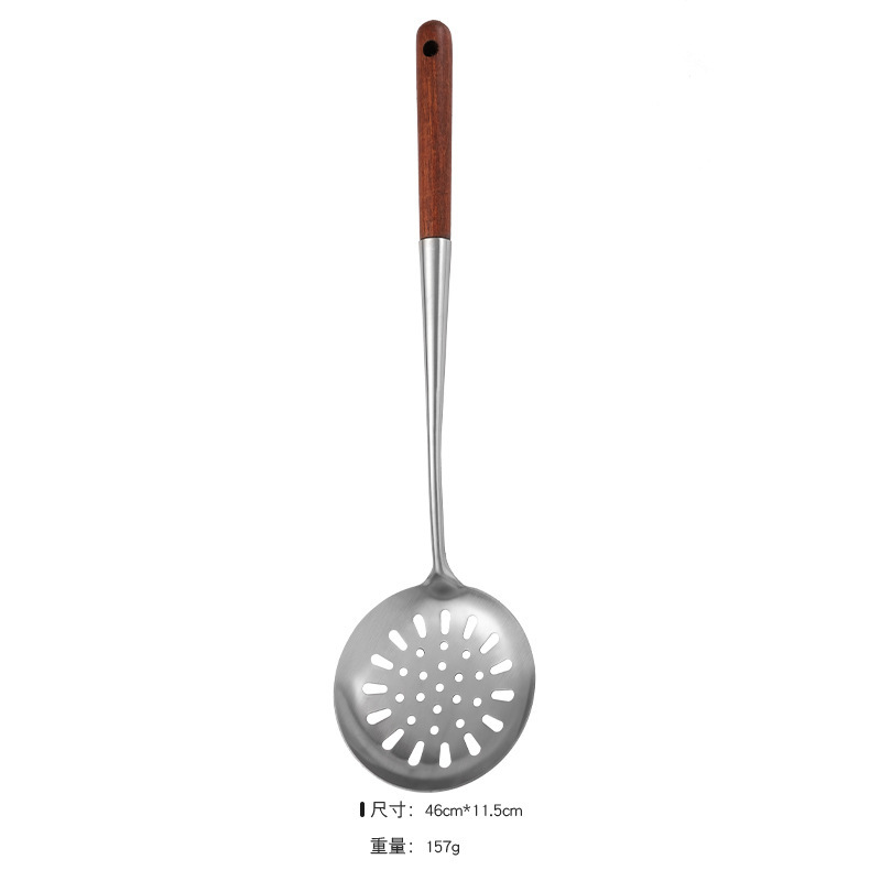 304ステンレス長花梨木柄鍋シャベルスプーンシャベル炒め料理スプーン調理器具セット家庭用卸売り|undefined