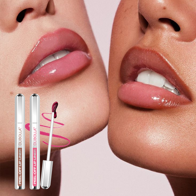 Bolígrafo de delineador de labios de cinco colores OLIBOLLA, mate desprendible, impermeable, no es fácil de desvanecer y teñir, brillo de labios, explosión transfronteriza