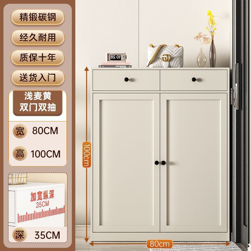 家用钢制新款鞋柜玄关入户门口多层防尘鞋架大容量楼道铁艺收纳|undefined