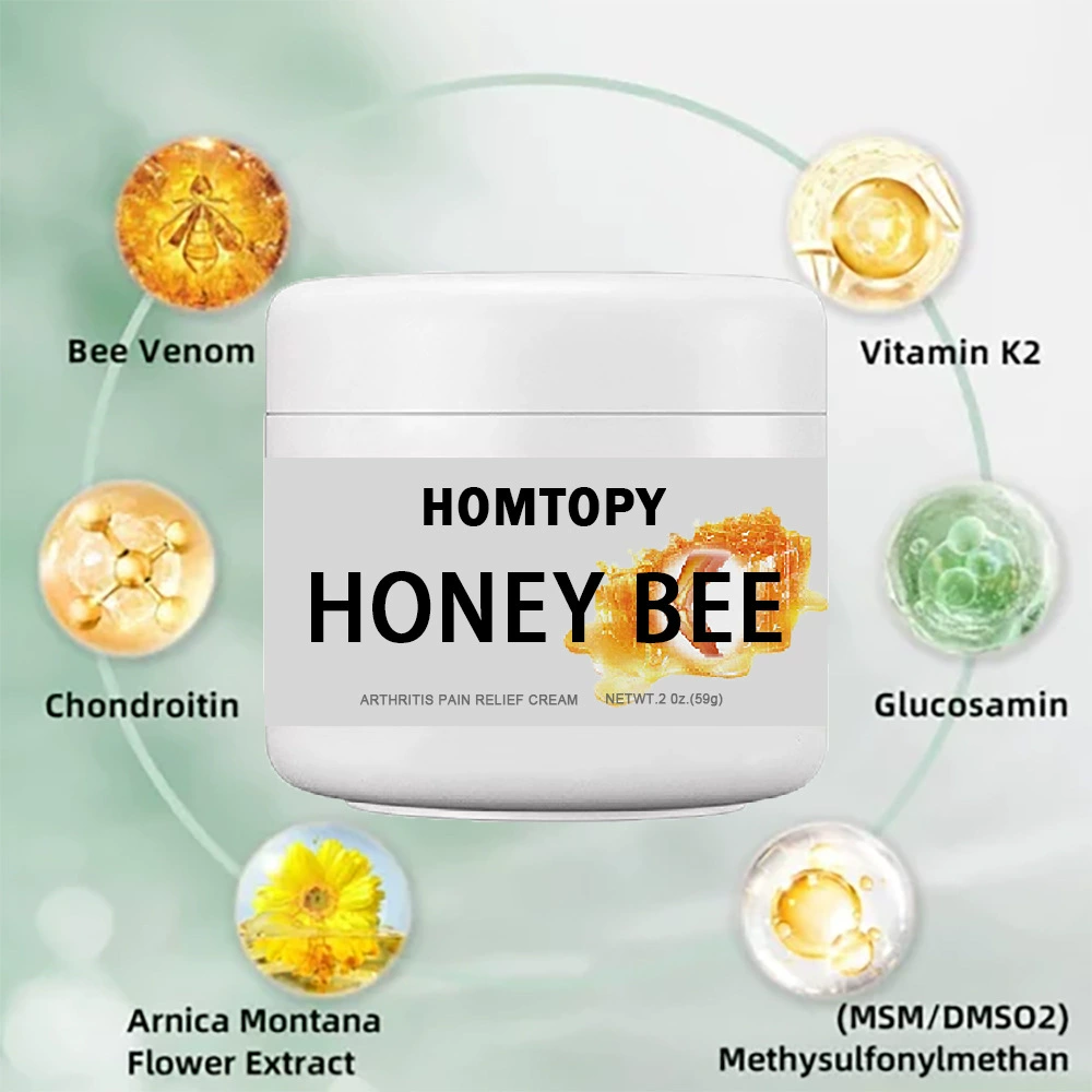 Крем для ухода за суставами HOMTOPY с пчелиным ядом снимает боль в руках, ногах, мышцах, костях, поясничном отделе позвоночника, длительное сидение, боль в суставах, крем для ухода за телом