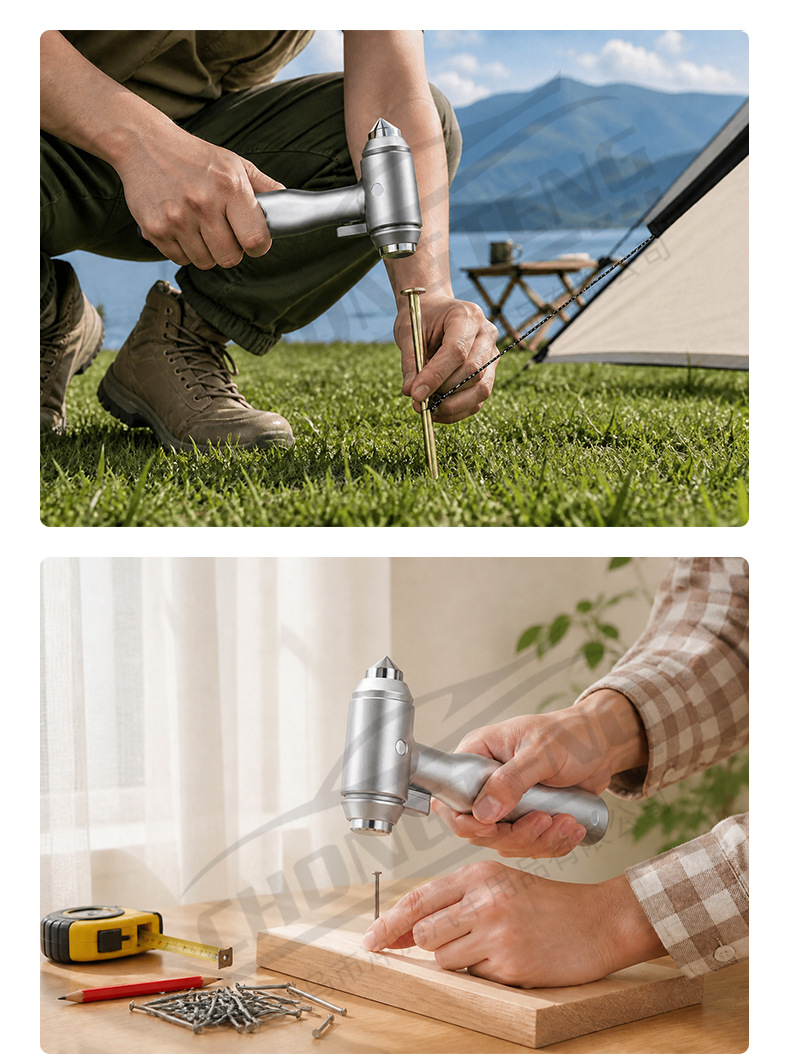 High-end integrated alloy car safety hammer, three-in-one window breaker, car window glass breaker, emergency escape hammer