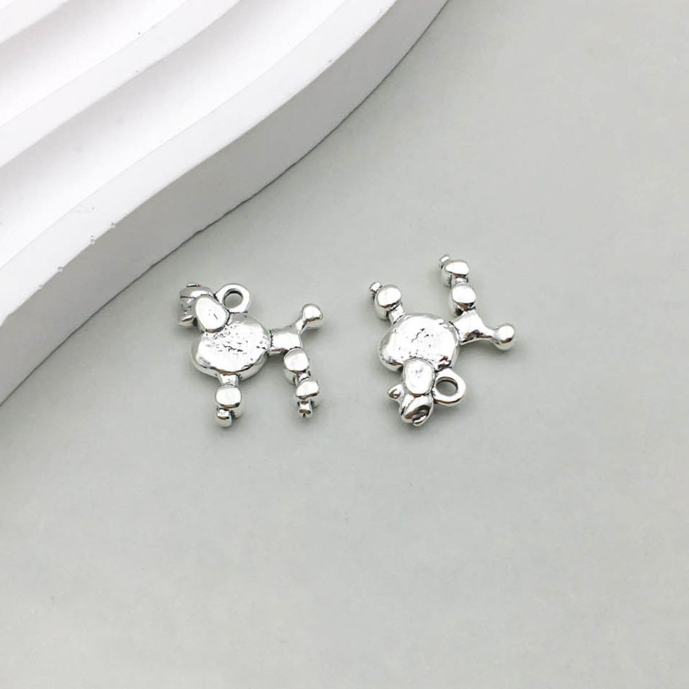 1 고대 실버 레이디 개 15*15mm-1.3g-11258