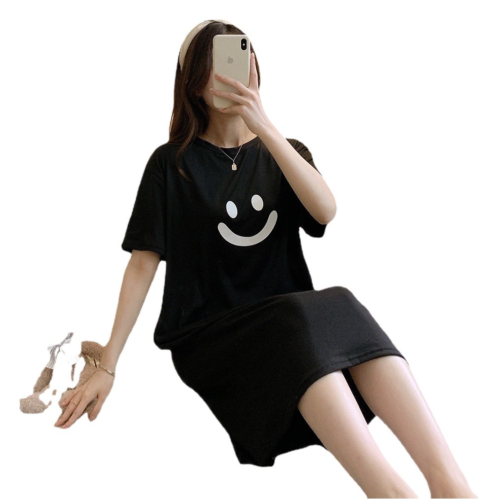Corea del Sur Comercio exterior transfronterizo camisón de estilo coreano de las mujeres de verano de manga corta de media longitud de dibujos animados dulce lindo desgaste exterior Sudeste Asiático