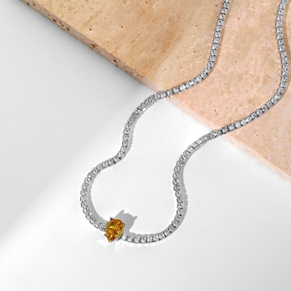 15g Weight Zircon, High Carbon Diamond Inlay Material Necklace Classification 925 sterling silver Chain Material 1 Piece Quantity Holiday, Tea Party Occasion 925 Sterling Silver Material Heart Shape, Rectangle Pattern Women's Gender Inlay Design Simple Style, Shiny Style 925 Sterling Silver Zircon High Carbon Diamond Inlay Heart Shape Rectangle Necklace 8
