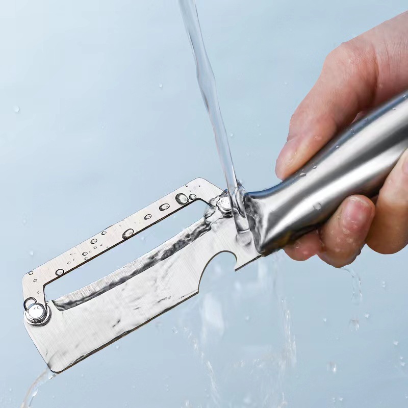ステンレス鋼の皮むきナイフ、多機能皮むき器、キッチン専用フルーツツール、ツーインワンメロン皮むき器、全鋼サトウキビナイフ|undefined