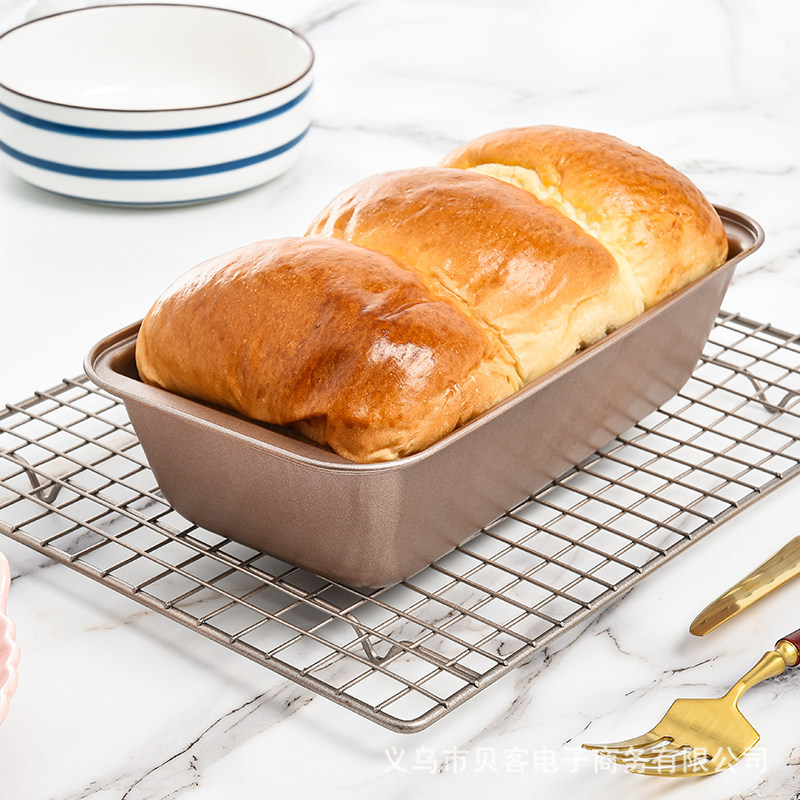 Herramientas para hornear molde tostado rectangular 450g Caja de tostadas pastel de pan antiadherente bandeja para hornear molde horno