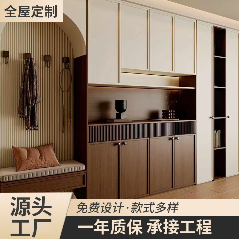 Bone Door Antique Wardrobe Solid Wood Wardrobe Home Bedroom Retro New Chinese Style Large Capacity Wardrobe Door Customization