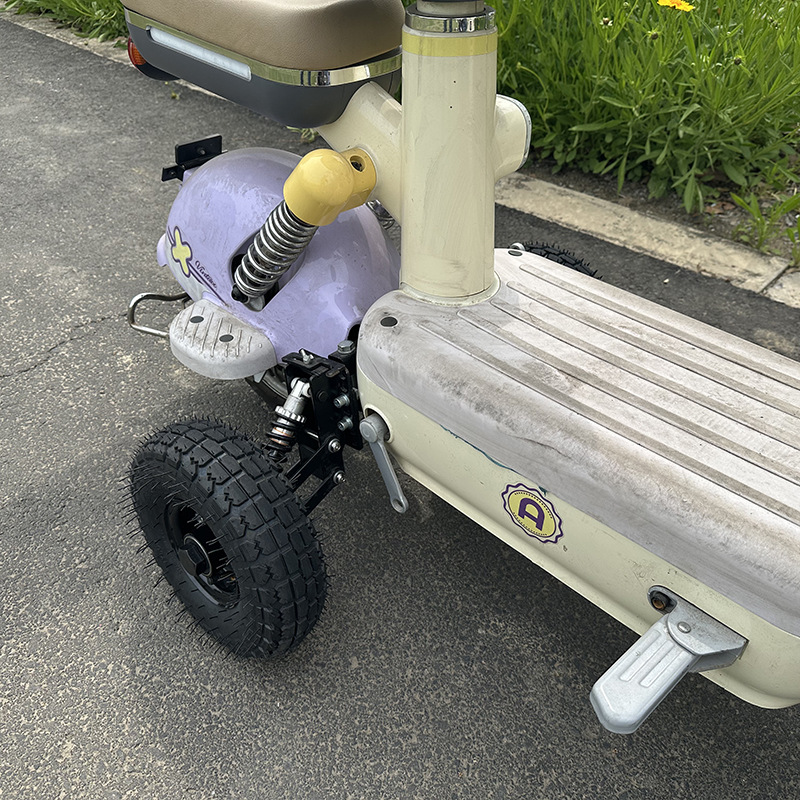 Electric Vehicle Auxiliary Wheels, Anti-Fall Wheels for Electric Bikes, Additional Balance Wheels for Electric Bicycles, Anti-Slip 10inch Inflatable Wheels
