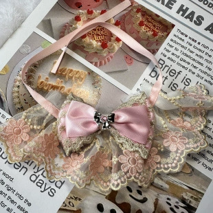 Кошки разбивают цветочный нагрудник, украшение для домашних животных, воротник, кукольный лук, галстух, кружевной нагрудник, собачье полотенце