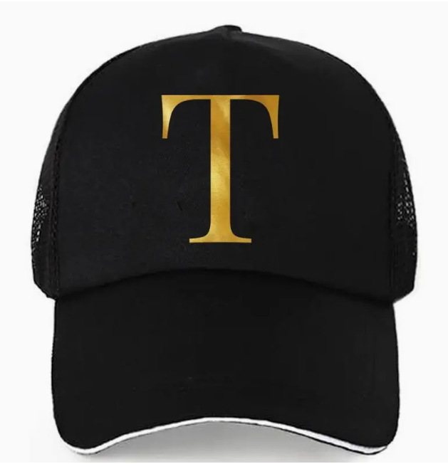 English Letter Trucker Cap 26英文字母印花棒球帽男女情侣网帽|undefined