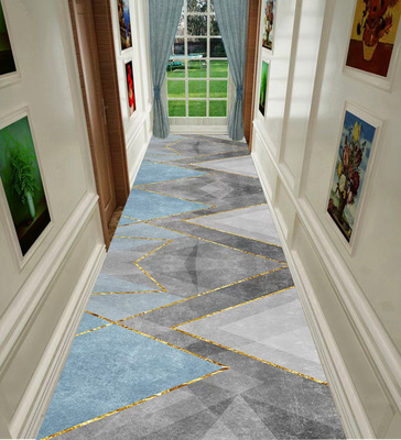 Modern simplicity 3D printing non-slip Corridor Aisle carpet hotel Market Foyer passageway Mat Coil household