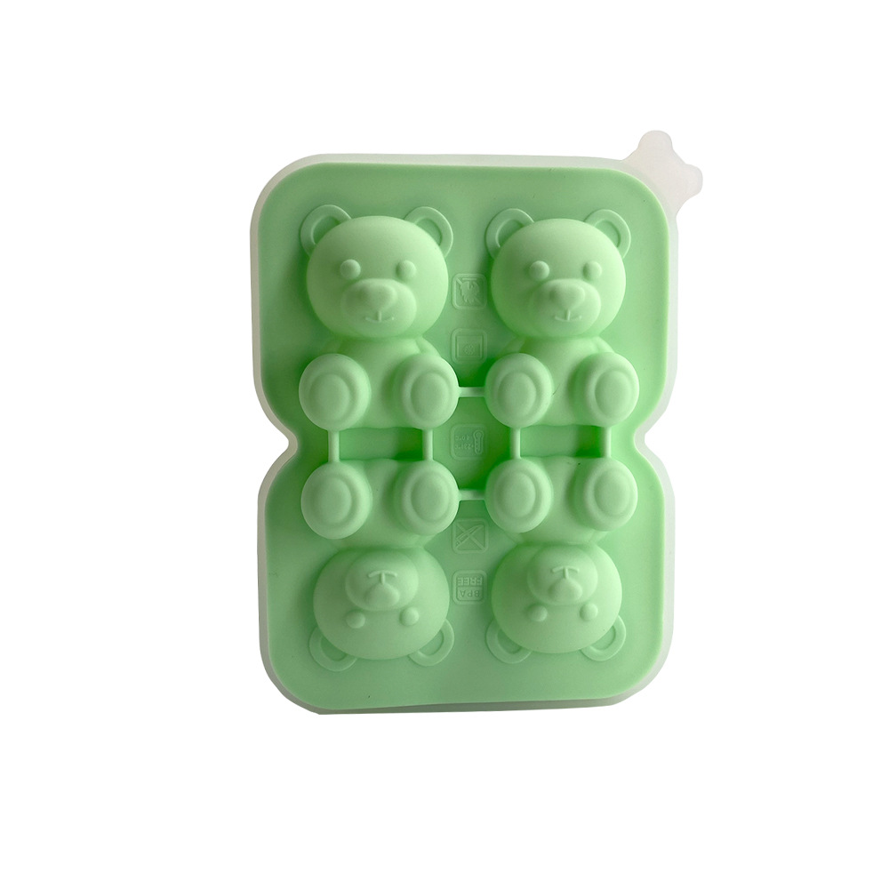 Nueva silicona Internet celebridad oso cubo de hielo molde casero leche té café bebida compañero lindo DIY hielo bandeja fabricación
