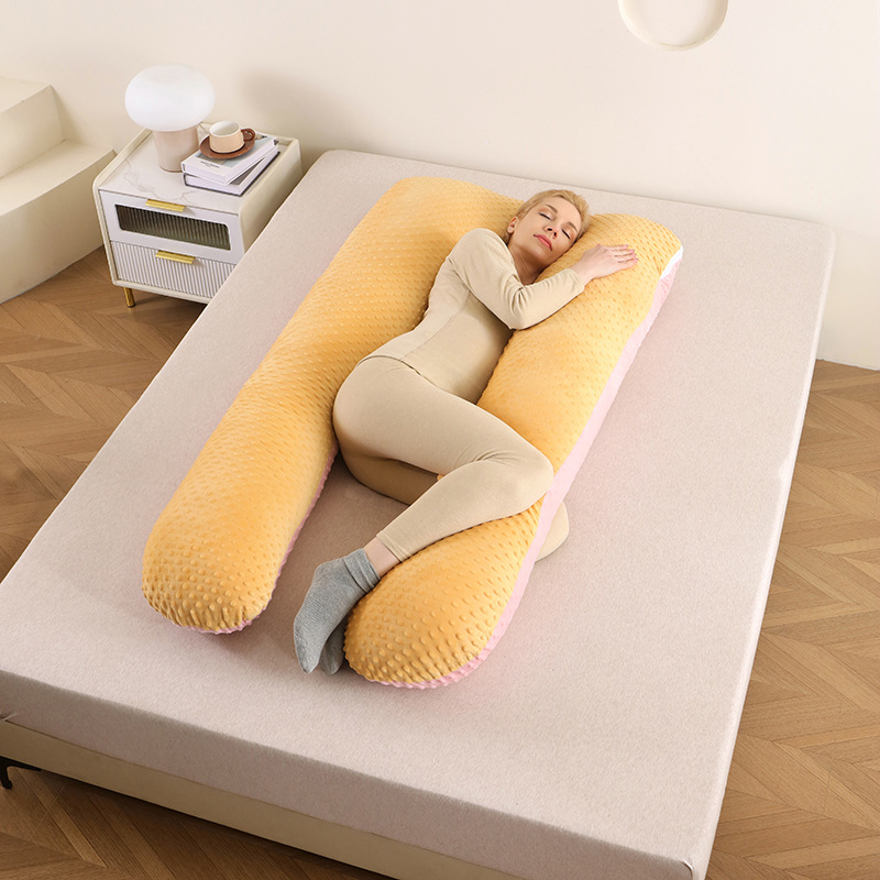 베이지와 핑크색 콩 벨벳