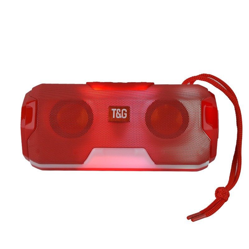 TG143 nuevo altavoz Bluetooth inalámbrico luces coloridas portátiles portátiles al aire libre doble tarjeta de altavoz subwoofer de voz