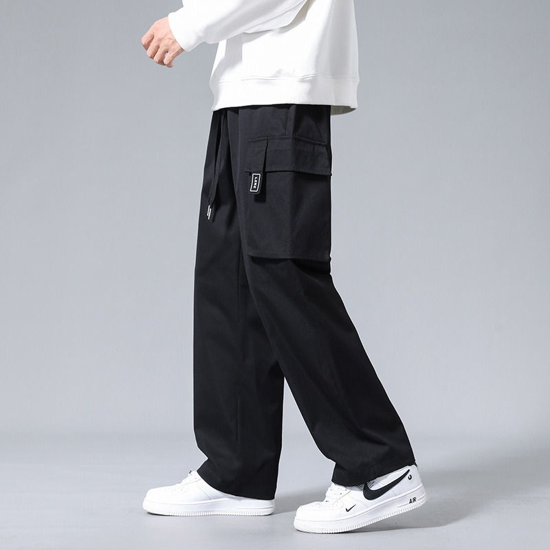 Straight Overalls Boys Pants Spring and Autumn 2025 Thin Trendy Brand Loose Dosing Charge Casual Pants