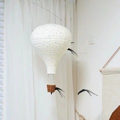 Ins子供部屋手作り布芸熱気球吊り飾りランプカバー家庭風船飾り寝室ストラップ写真撮影道具