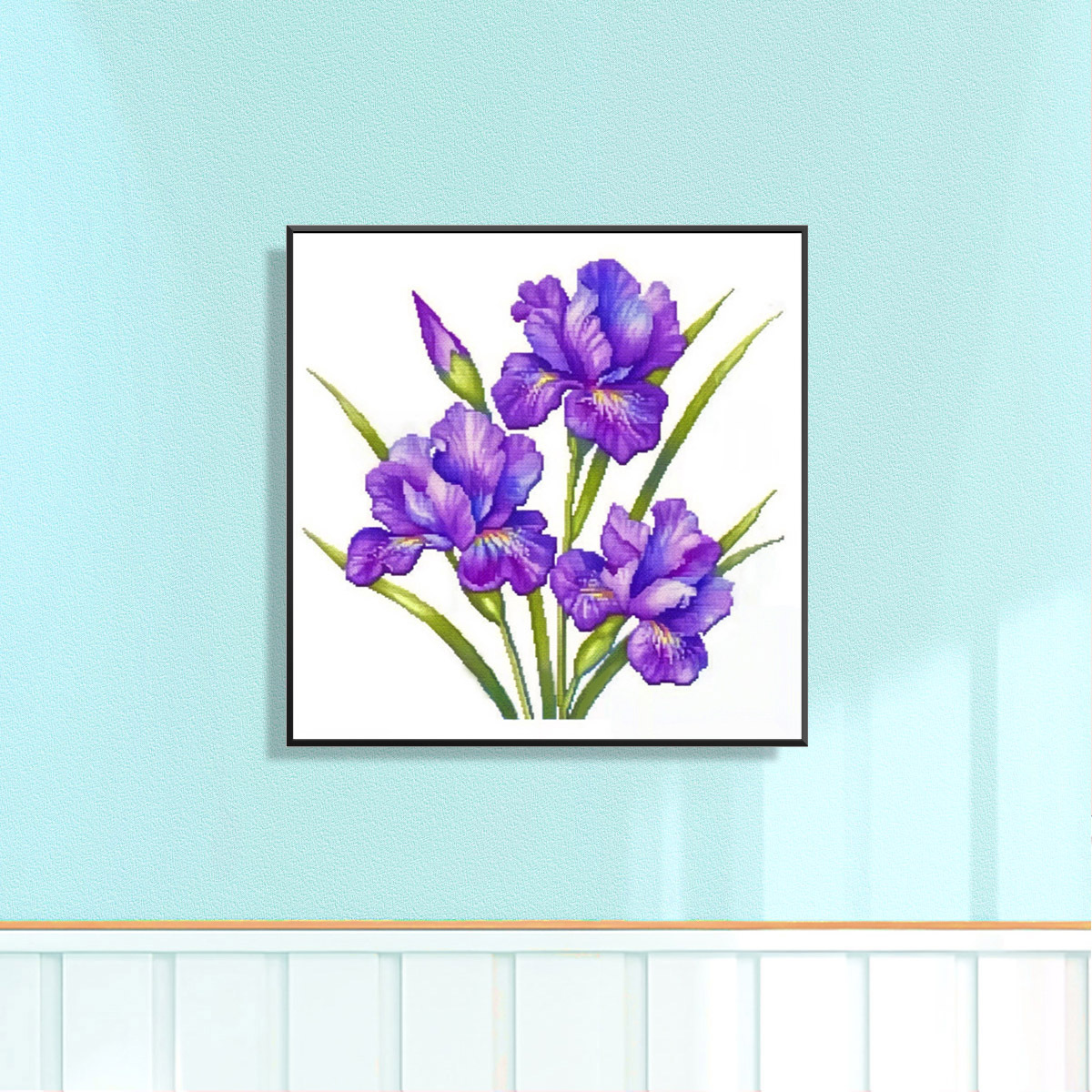 Mona Lisa real crocifismo flor de cola 2024 nuevo pequeño flor simple dibujo de bordado decorativo a mano