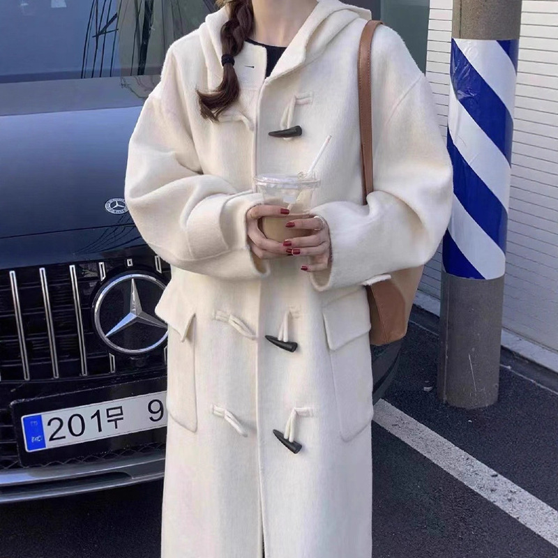 [Unique Product, No Returns or Exchanges] Korean Double-Sided Wool Coat, Classic and Versatile, Loose and Wide Version