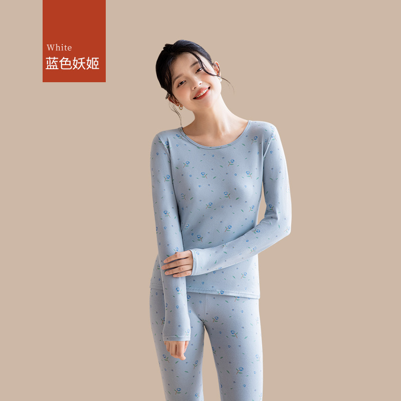 Ropa interior térmica ropa de Otoño de las niñas de algodón de las mujeres pantalones largos traje estudiantes de secundaria tocando fondo de algodón forrado de lana ropa de otoño mujeres