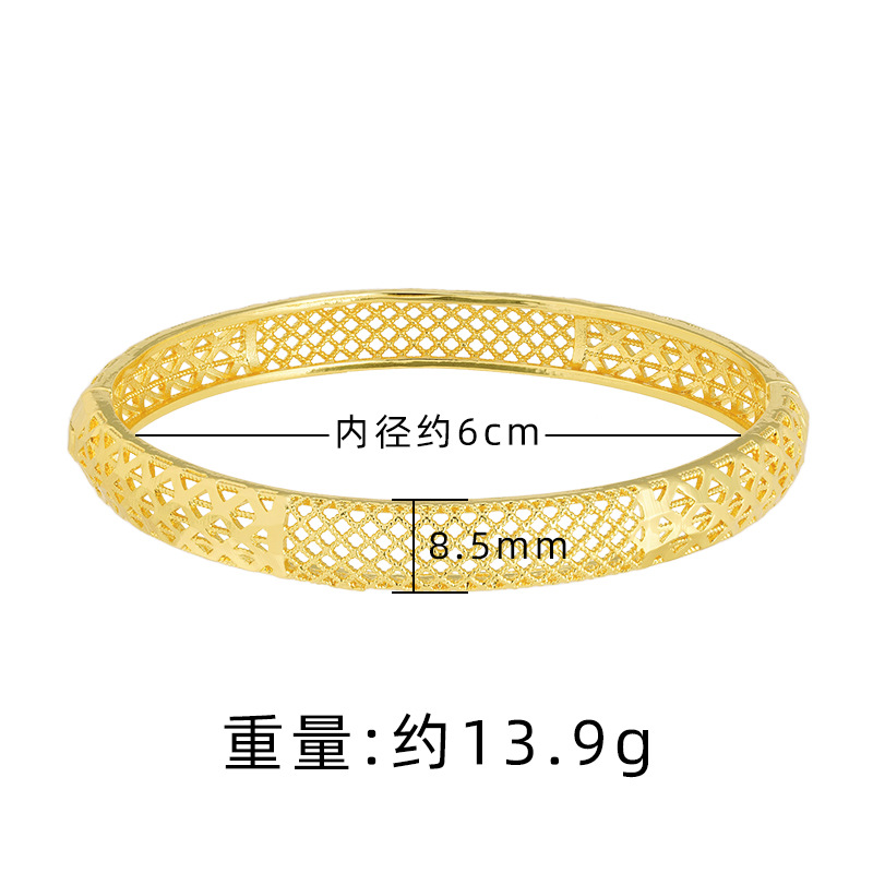 Pulsera de hebilla cloisonne de oro pulsera de malla hueca entrelazada estilo nacional de las mujeres elegante de imitación de todo fósforo Fuente de la fábrica de oro