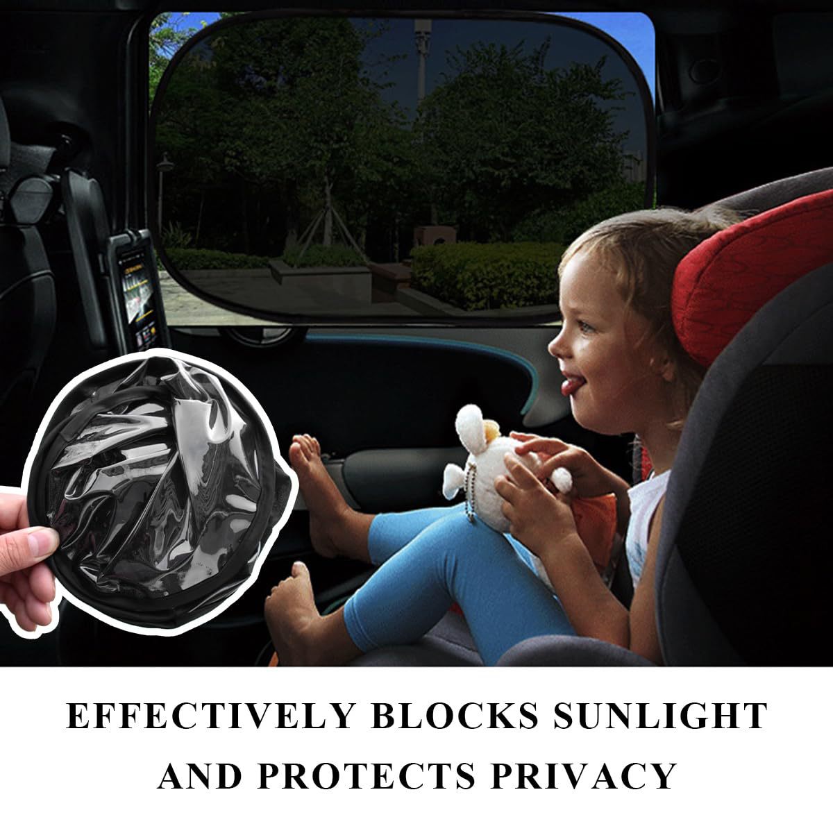New PVC mesh electrostatic sunshade for side windows, full-glazed anti-glare adhesive car sunshade