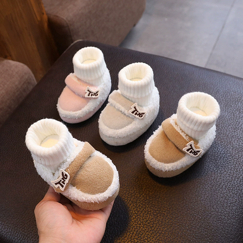 Осень и зима утолщенные бархатные хлопчатобумажные туфли теплые ботинки для мужчин и женщин