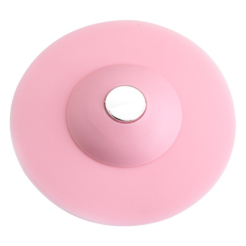 Kitchen Push-Type Filter Silicone Flying Saucer Floor Drain Bounce Sewer Cover Bathroom Anti-Blocking Plastic Sink Cover