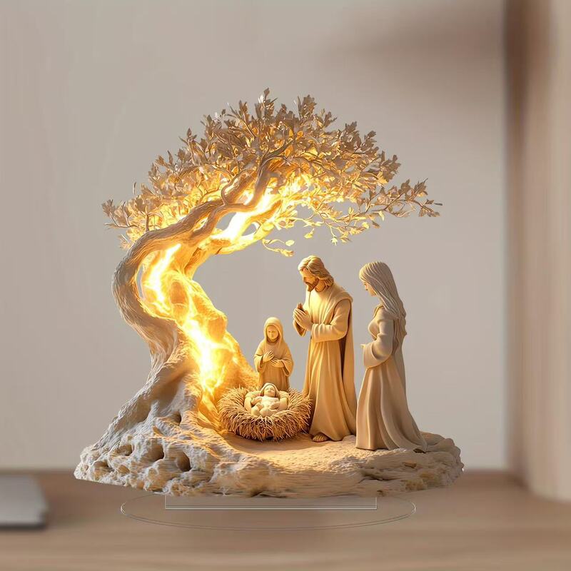 Jesus Nativity Statue Christmas Ornament Gift Set, Suitable for New Home Decoration Art, Housewarming Gift Jesus Nativity Statue Christmas Ornament Gift Set, Suitable for New Home Decoration Art, Housewarming Gift