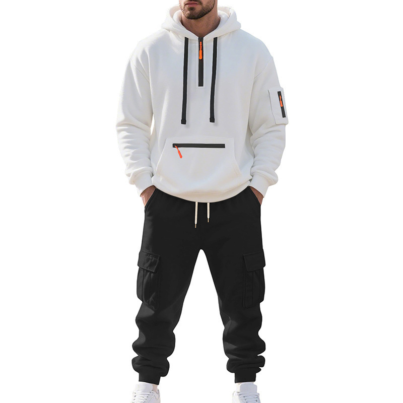 흰색 셔츠와 검은색 바지