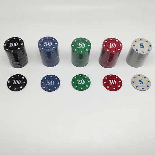 Chip coins ABS plastic material boxed with face value chess and card room entertainment Texas Hold'em poker mahjong chess and card plastic game