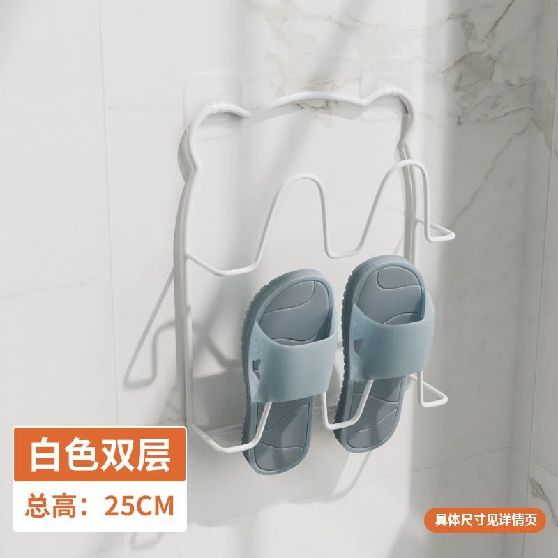 Wall-Mounted Shoe Rack, Metal Iron Drying Rack, No-Drill 2–4 Tier, Space-Saving