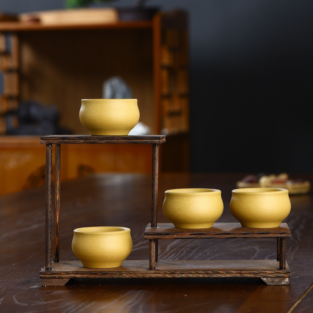 品茗杯批发可激光刻字宜兴原矿段泥紫砂茶杯小杯45毫升主人杯