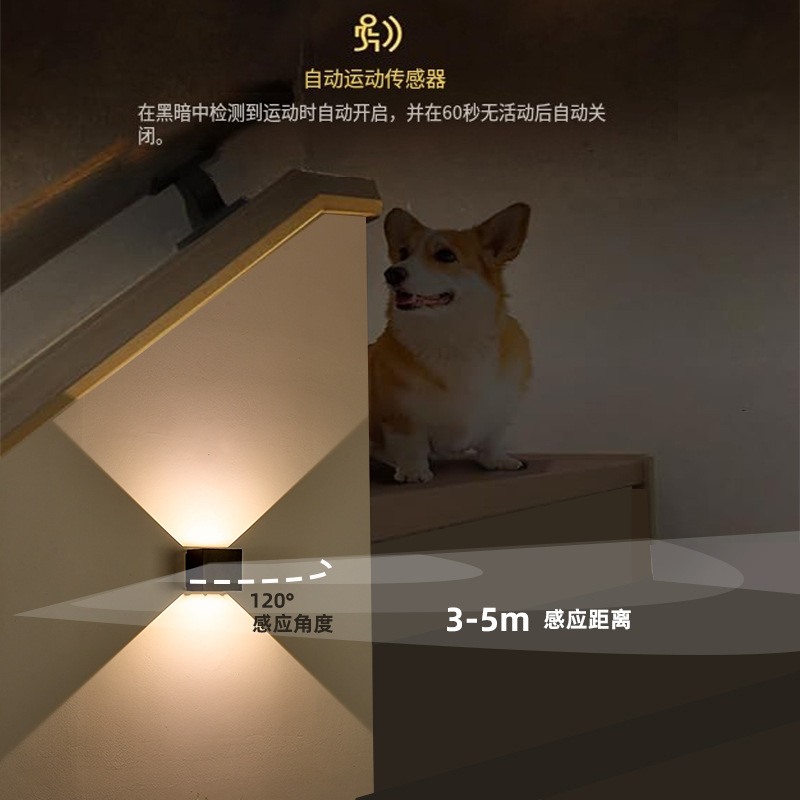 lámpara de pared de aluminio de inducción recargable magnética creativa led dormitorio minimalista hotel cabezal de cama lámpara de pared USB lámpara de pared sin perforación