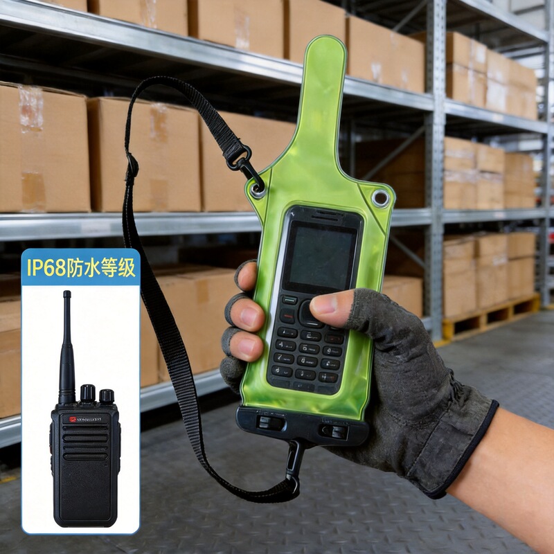 Green Matte Snap-On Walkie-Talkie Pouch with Adhesive Patch, Waterproof Bag, Thick Protective Cover, Dustproof and Waterproof, Self-Sealing Green Matte Snap-On Walkie-Talkie Pouch with Adhesive Patch, Waterproof Bag, Thick Protective Cover, Dustproof and Waterproof, Self-Sealing