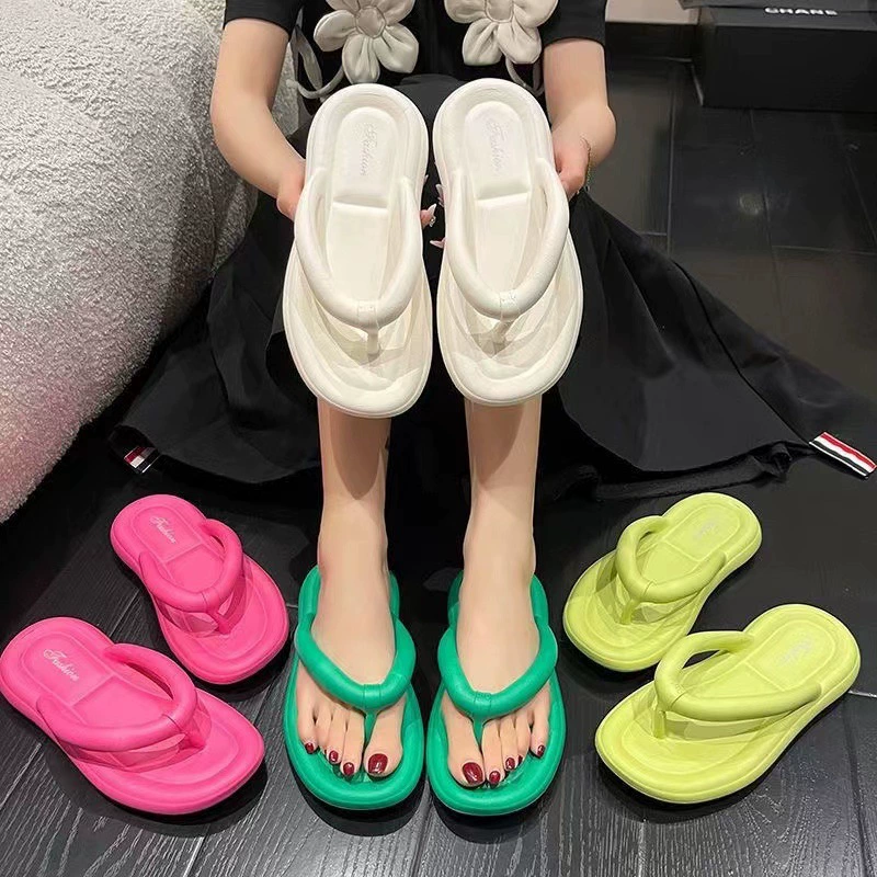 Шлепанцы с интернет-знаменитостями, женская летняя одежда, нескользящая Мягкая подошва, корейские повседневные пляжные шлепанцы на плоской подошве, женские Тапочки