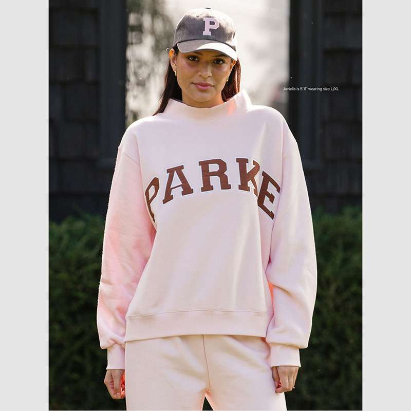 2025 Parker New Model Independent Official Website Size Oversized Round Neck Sweatshirt for Women Letter Print Sweatshirt 4