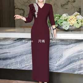 南油轻奢品牌财阀喜妈妈婚宴晚礼服神范结婚旗袍连衣裙喜